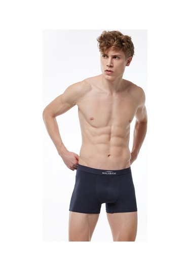 Malabadi Erkek Füme 3'lü Pamuk Elastan Boxer 3m075 Füme