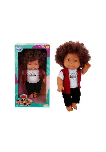 Sunman Curly Bebek Tulumlu Elbiseli Et Bebek 35    Cm