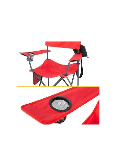 Camp 2.0 Katlanabilir Kamp Piknik Sandalyesi - Kırmızı