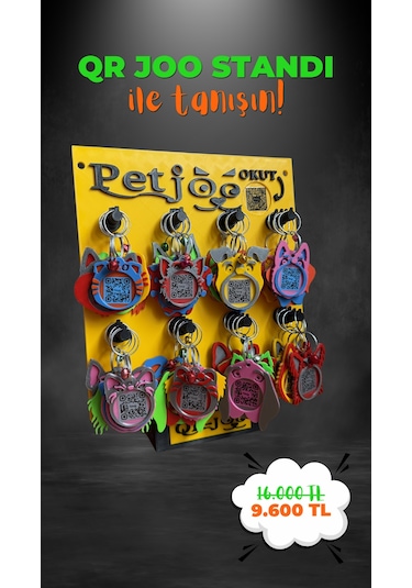 Petjoo Standlı Kedi Köpek Künye Seti