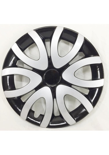 Jant Kapağı Takımı 15 Inç Kırılmaz-Amblem Hediyeli-Siyah Beyaz