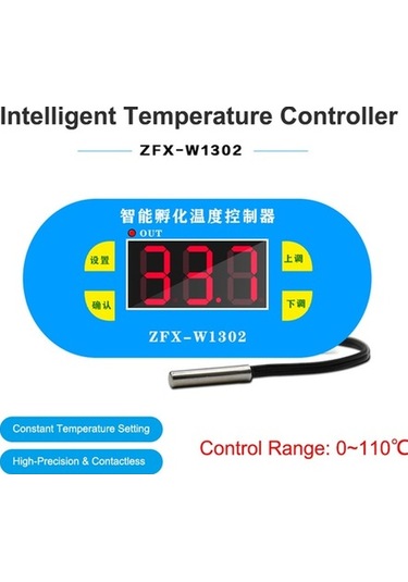 Pazly Zfx-w1302 Dijital Sıcaklık Kontrol Cihazı, Yüksek Hassasiyetli Yumurtlama Termostatı, Kuluçka Makinesi İçin