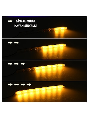 Far İçi Kristal Kayar Led Sinyalli Rgb Kumandalı