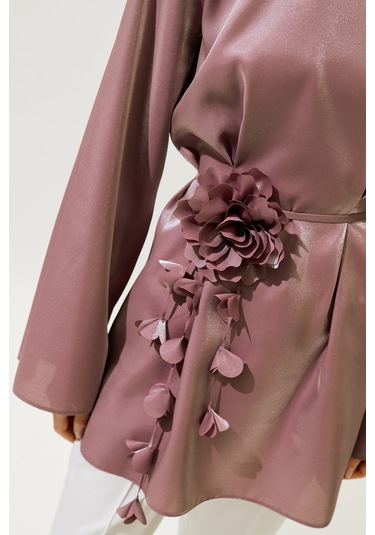 Çiçek Salkımlı Kemer Lila Lila