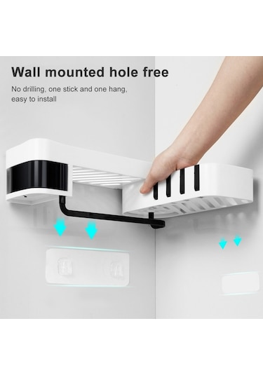 Sones 2 Adet Banyo Aksesuarları Duş Rafı Sorunsuz Dönen Tripod Sorunsuz Armatürler Depolama Rafı Mutfak Tripod Diğer