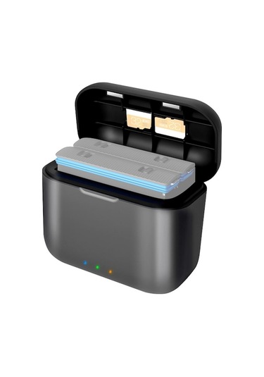 Amagisn Ax05 Insta360 X3 İçin Hızlı Şarj Kutusu - 2 Pil + 3 Hafıza Kartı Saklama, Usb-c Arayüzlü, Abs Malzeme, 75 Dakikada Tam Şarj