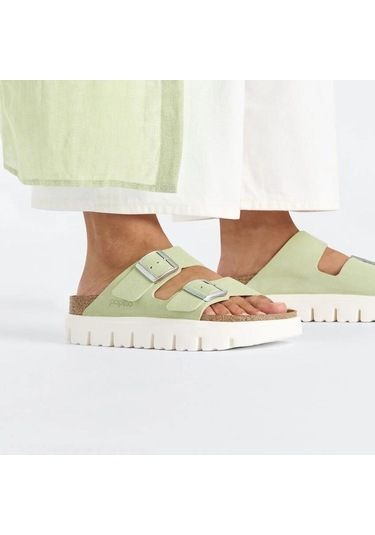 Birkenstock Arizona Chunky Vl Soluk Yeşil Çift Tokalı Kadın Terlik 1026888 V Yeşil