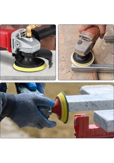 13 Adet 4 İnç Elmas Parlatma Pedleri Seti, Taşlama Parlatma Kiti