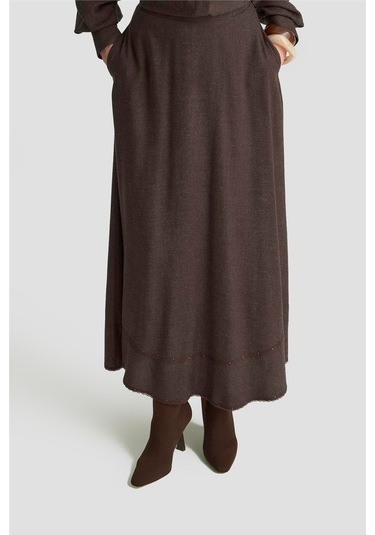 Armine Dantel Şeritli Etekli Takım 25k6134 Acı Kahve Acı Kahverengi