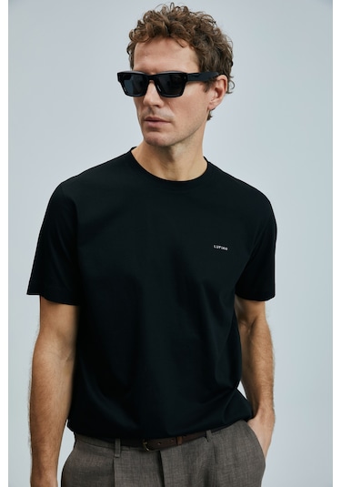 Lufian Bran Modern Grafik T- Shirt Siyah Siyah 111020262100100 Siyah