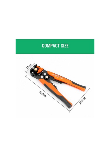 Yaleker 8 İnç Çelik Tel Soğurucu - İzolasyon Kestiği Ve Presleme Aracı, Oranj Rengi, Tek El İşlemi