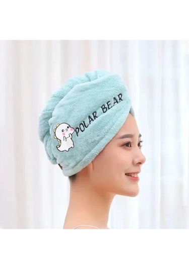 Zyzqstore Kadın Saç Havlusu Mikrofiber Banyo Havlusu Yetişkinler Çok Renkli Çok Renkli