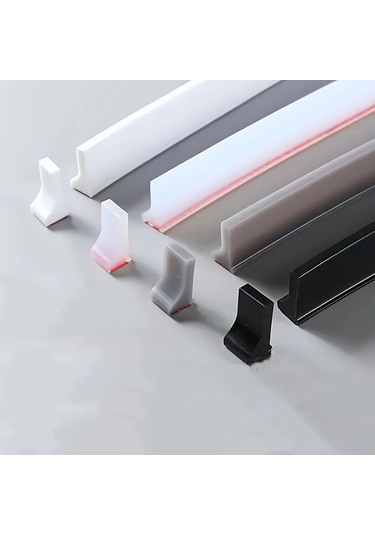 Dashanshop 100cm Siyah Silikon Banyo Su Sıçrama Bariyeri Su Geçirmez Dayanıklı Siyah