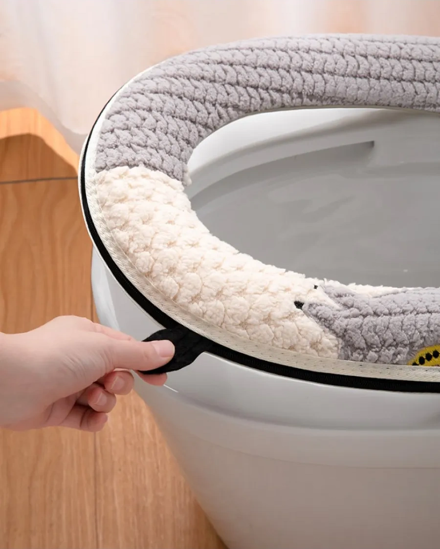 Hold&anz Tuvalet Klozet Kapağı İçin Yumuşak Kap, Sıcak Oturma Yastığı 260496991 Gri