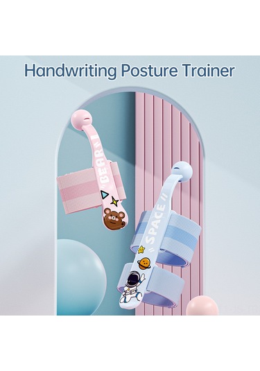 Jeemson Öğrenci İçin Kalem Tutuşu Düzeltici Bilek Bandı, Ayı Desenli Toplu Versiyon, Abs Ve Nylon Malzemeyle Gümüş