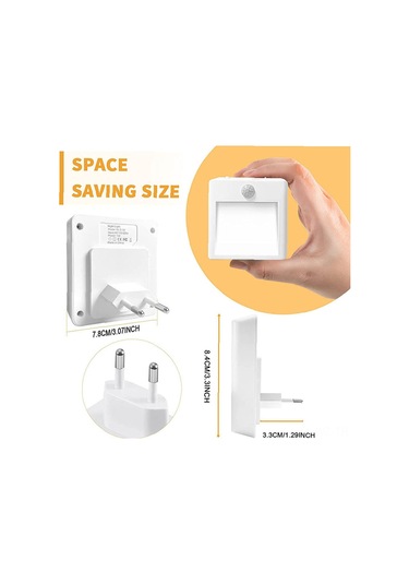 Wezone Led Hareket Sensörlü Duvar Lambası - Renk Sıcaklığı Ayarlanabilir, Enerji Tasarruflu, Akıllı Otomatik Açma-kapama, Ev Dekorasyonu İçin Uygun Beyaz