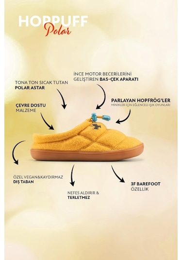 Hoppuff Polar Sarı Barefoot Çocuk Ayakkabı Sarı