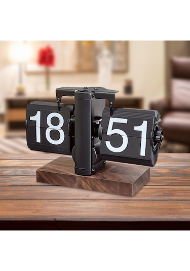 Suntek Flip Masa Saati Dijital Otomatik Tamamen-siyah-24-saat