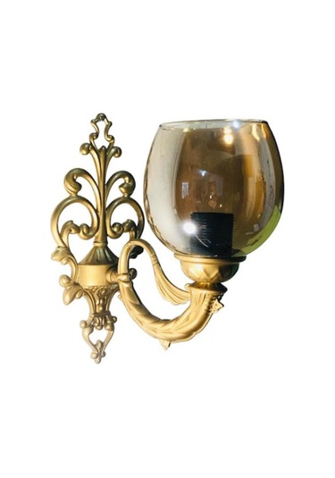 Tekli Riga Aplik Eskitme Boyalı Bal Rengi Camlı Kahverengi