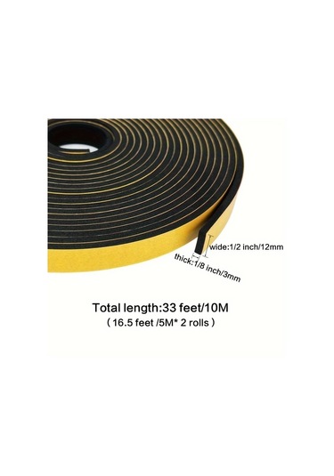 Gateesat 2 Rulo Beyaz 12mm X 3mm Kendinden Yapışkanlı Sessizlik Köpük Bant