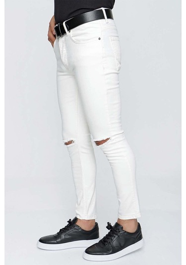 099 Beyaz Jean Pantolon Beyaz