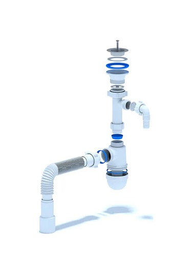 Anı Plast 1 1/4"x40 Bulaşık Makinesi Bağlantılı Lavabo Sifonu 316836823