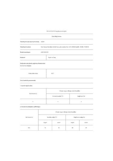 Uğur UDD 500 SCB 430 LT Düz Sürme Bombe Camlı Muhafaza Dolabı