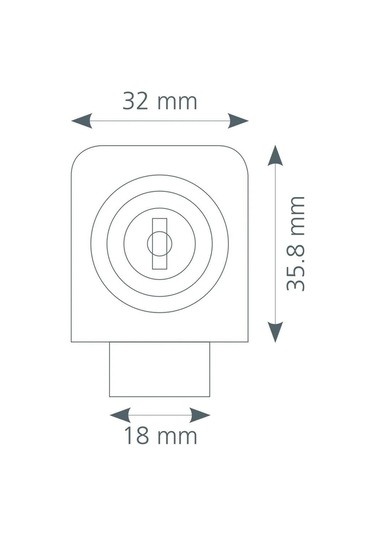 Canex Cam Kilidi Tekli Siyah Kare Tip 10 Adet Gri