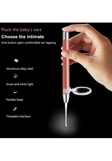 Led El Feneri Earpick Bebek Kulak Temizleyici Endoskop Penlight Kaşık Temizleme Kulak Küret Işık Kaşık Büyüteç İle Kulak Kiri Temizleme