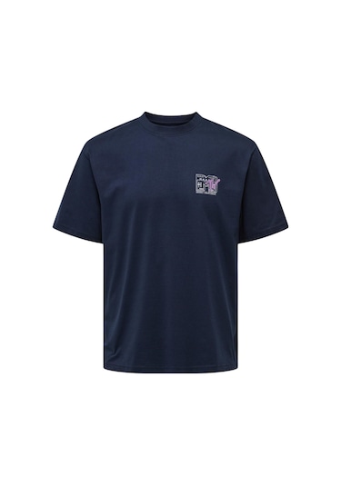 Only Erkek O Yaka T-shirt 22029523 Lacivert