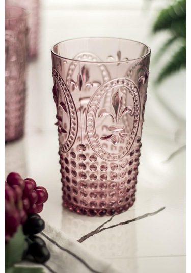 Akrilik Mürdüm Tekli Uzun Bardak & Su Meşrubat Bardağı 750 Ml Büyük Boy & Cam Değildir