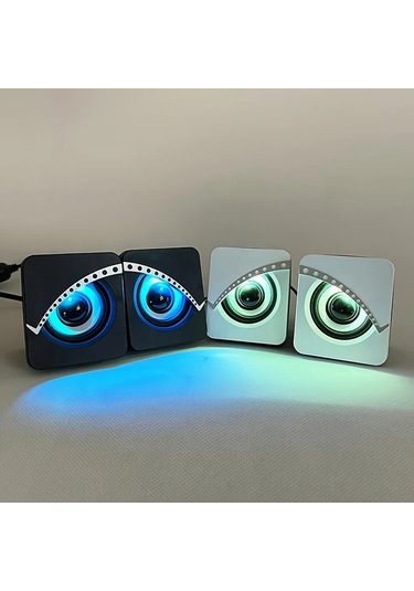 Willowhaven Beyaz Bilgisayar Hoparlörü Taşınabilir Masaüstü Ses Sistemi