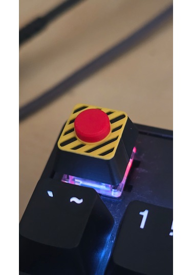 Emergency Escape Button Keycap 2'li Set Mekanik Klavyelere Uy