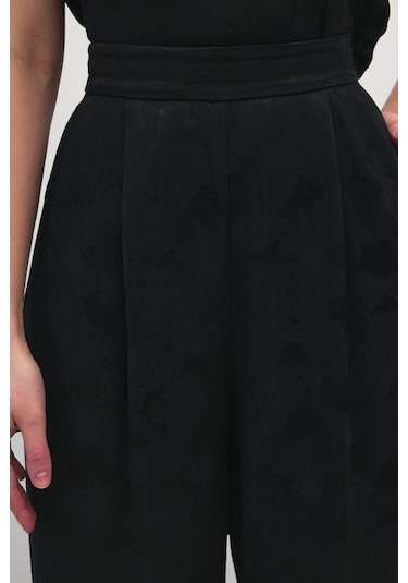 Sateen Camila Pantolon - Siyah-137185 siyah