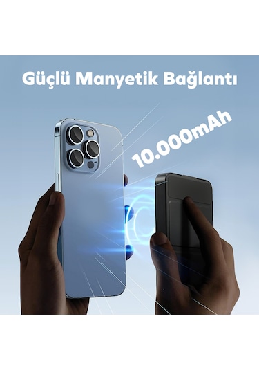 Woyax By Deji 10000 Mah 20 W Standlı Hızlı Taşınabilir Magsafe Powerbank Siyah