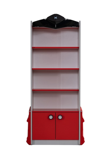 Setaymobilya Sports Arabalı Yatak Uyumlu Kitaplık - Kırmızı