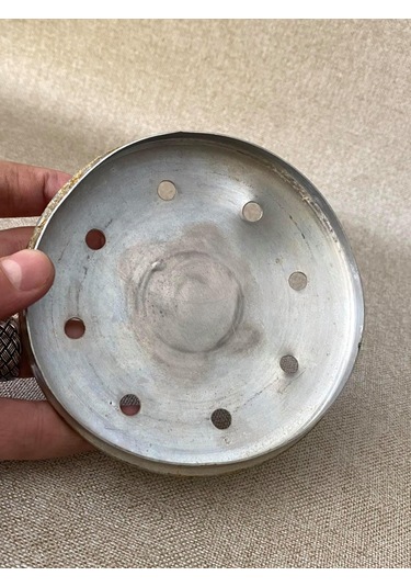 Fındık Motıflı Gümüş Kaplama Delıklı Kapak 12Cm