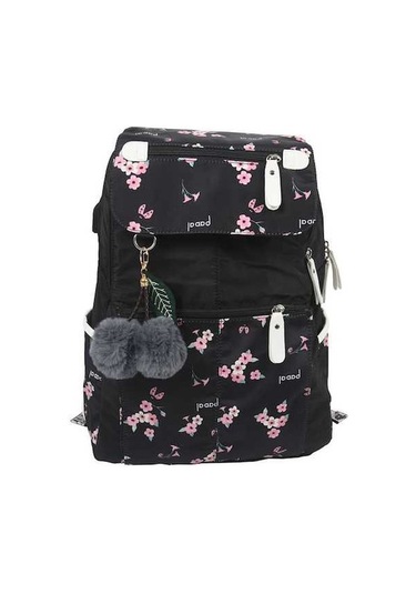 Createtech Wbp2245 Siyah Kadın Okul Çantası - Kiraz Desenli, Trendy 47801535 Siyah