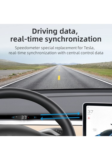 Reedark Tesla Model 3/y Hud Gösterge: Hız, Vites, Sinyal, Pil Ve Emniyet Kemeri Uyarısı 2019-2022
