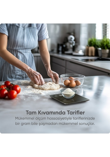 Şımart Akıllı Mutfak Terazisi Bluetooth Destekli Hassas Dijital Ölçüm
