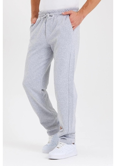 MMetalic Siyah-Antrasit-Lacivert-Gri Arka Cepli Etiket Detaylı Düz Paça Erkek Içi Pamuklu 4'lü  Eşofman Altı