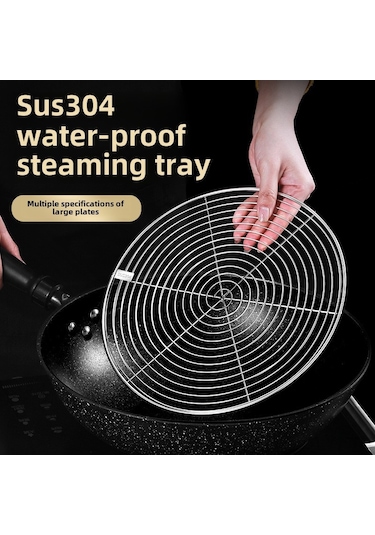 Youtek 28cm Gıda Seviyesi 304 Paslanmaz Çelik Kalın Tabak, Ev Ve Ticari Kullanıma Uygun, Multifonksiyonel Pişirme, Kolay Temizlenir, Modern Stili