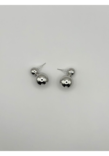 Arnes Jewelry Çelik İkili Top Küpe Ar340nes Gümüş