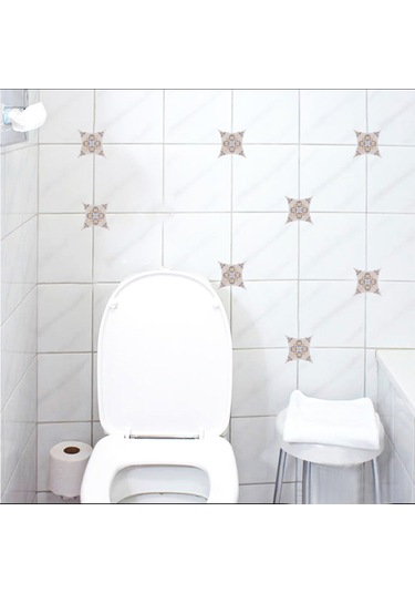 Vkemall Oto-yalıtırmalı Suya Ve Zıttan Dayanıklı Pvc Zemin Duvar Dekoratif Çini Sticker 1 Paket 15 Adet, 8x8cm Diğer