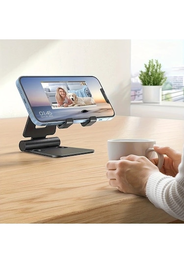 Primepickings Evrensel Gümüş Cep Telefonu Tutucu Gümüşi