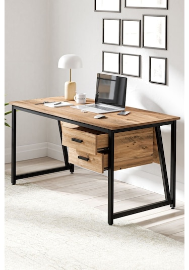 Ms2c Çalışma Masası, Ofis Masası - 70x140 Cm - Çam Ms2c - Çam
