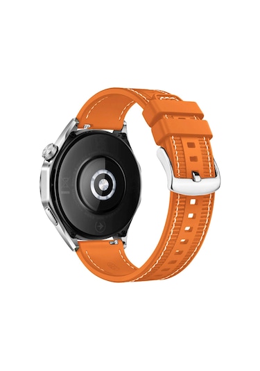 Huawei Gt2 46mm Uyumlu Sbt- Krd-102 22mm Silikon Kordon-turuncu
