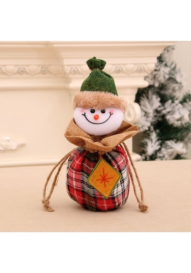 Novahub Yeni Üç Şeker Noel Karikatür Kapanış Hediye Çantası Çantası Çan Boyutlu Sz