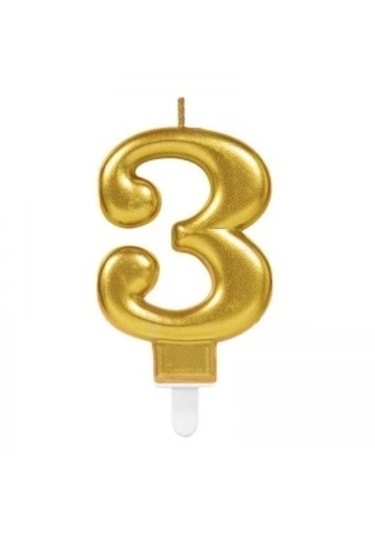 3 Rakam Mum Gold Renk Gold