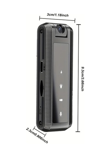 Chuangyinshop Mini Kamera Yerleşik Mikrofon 1080p Titreşim Önleyici Gürültü Azaltma Youtube Vlog Toplantı Seyahat Siyah